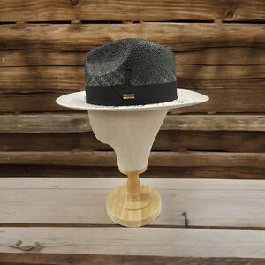BRUNO CAPELO RAFI HAND WOVEN STRAW 2.75" SNAP BRIM FEDORA HAT. RA-841